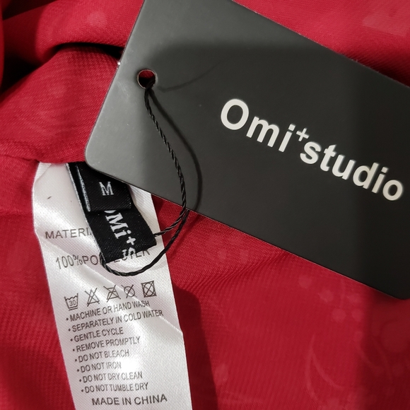 Red Floral Smocked Puff Sleeve Midi Dress - Picture 14 of 15